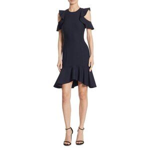 Cinq à Sept Navy Ruffle Mini Dress